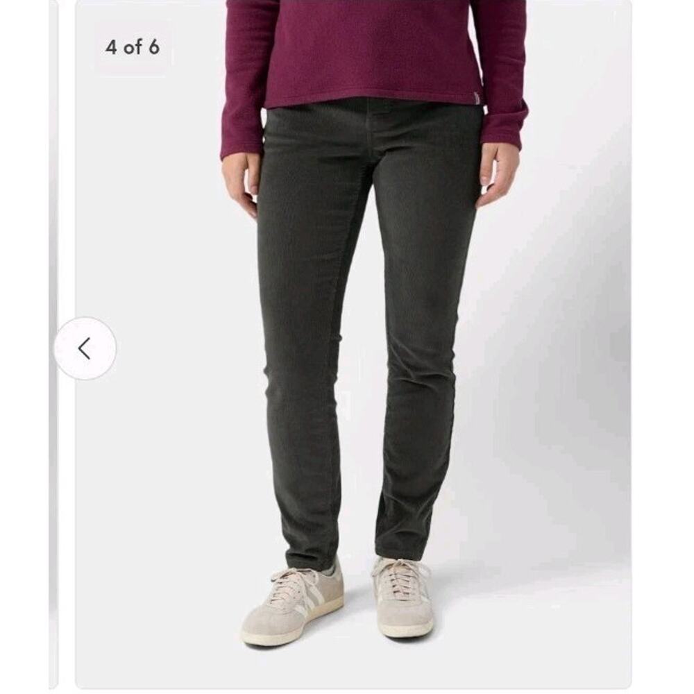 Stio Rivet Black Corduroy‎ Organic Cotton Stretch Outdoor Skinny Pants Size 4